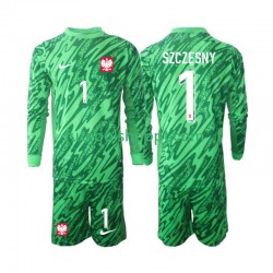 Camisola Júnior Polónia Szczesny 1 Guarda-redes Terceiro Equipamento 2024 Manga Comprida