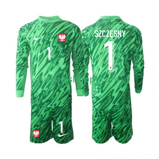 Camisola Júnior Polónia Szczesny 1 Guarda-redes Terceiro Equipamento 2024 Manga Comprida