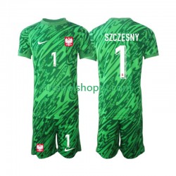 Camisola Júnior Polónia Szczesny 1 Guarda-redes Terceiro Equipamento 2024 Manga Curta