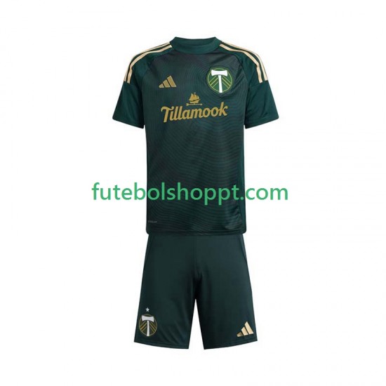 Camisola Júnior Portland Timbers Principais Equipamento 2025 Manga Curta