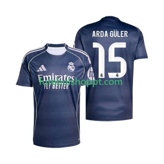 Camisola Homem Real Madrid Arda Guler 15 Alternativa Equipamento 2025-2026 Manga Curta