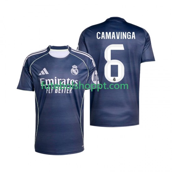 Camisola Homem Real Madrid Camavinga 6 Alternativa Equipamento 2025-2026 Manga Curta
