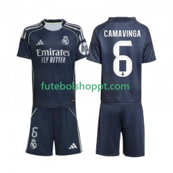 Camisola Júnior Real Madrid Camavinga 6 Alternativa Equipamento 2025-2026 Manga Curta