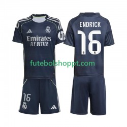 Camisola Júnior Real Madrid Endrick 16 Alternativa Equipamento 2025-2026 Manga Curta