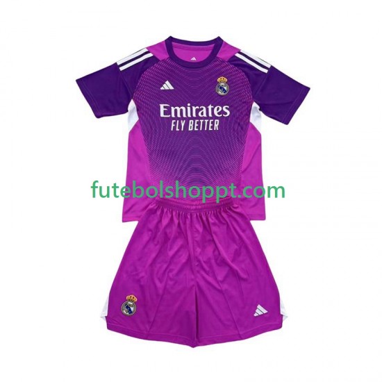 Camisola Júnior Real Madrid Guarda-redes Alternativa Equipamento 2025-2026 Manga Curta