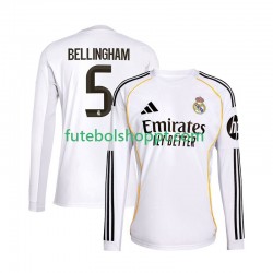 Camisola Homem Real Madrid Jude Bellingham 5 Principais Equipamento 2025-2026 Manga Comprida