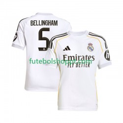 Camisola Homem Real Madrid Jude Bellingham 5 Principais Equipamento 2025-2026 Manga Curta