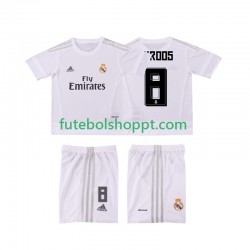 Camisola Júnior Real Madrid KROOS 8 2015 2016 Retro Principais Equipamento Manga Curta