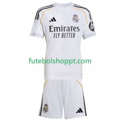 Camisola Júnior Real Madrid Principais Equipamento 2025-2026 Manga Curta