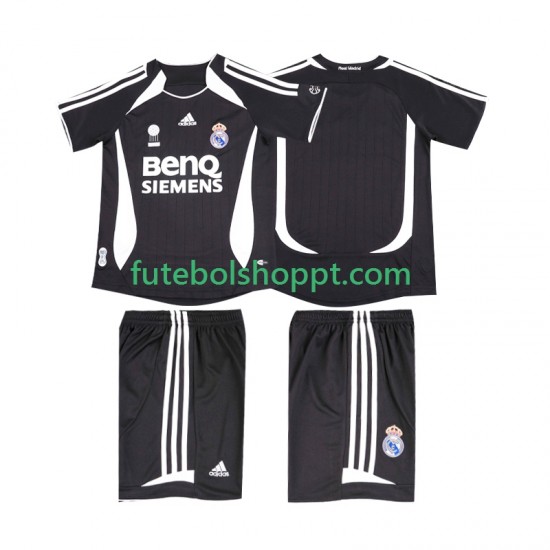 Camisola Júnior Real Madrid 2007 Retro Alternativa Equipamento 2006 Manga Curta