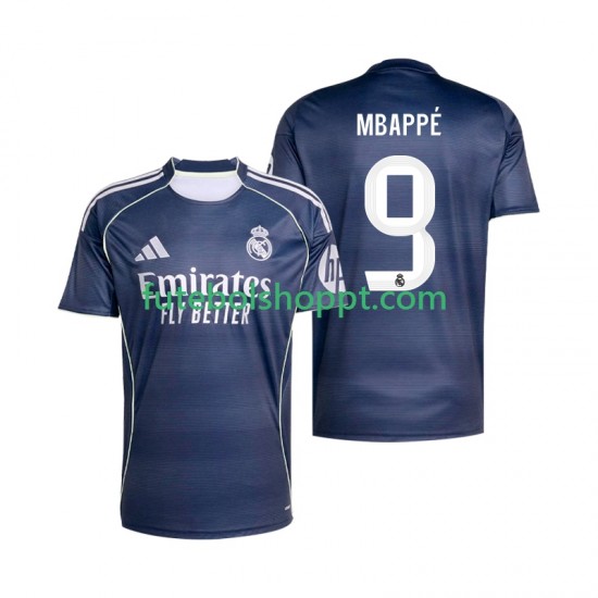 Camisola Homem Real Madrid Mbappé Kylian 9 Alternativa Equipamento 2025-2026 Manga Curta