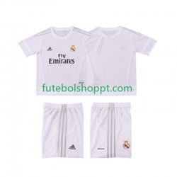 Camisola Júnior Real Madrid 2015 2016 Retro Principais Equipamento Manga Curta