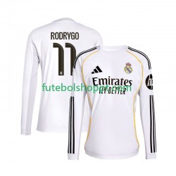 Camisola Homem Real Madrid Rodrygo 11 Principais Equipamento 2025-2026 Manga Comprida