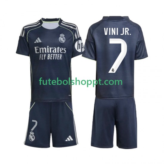 Camisola Júnior Real Madrid Vinicius Junior 7 Alternativa Equipamento 2025-2026 Manga Curta