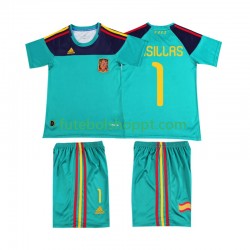 Camisola Júnior Espanha Casillas 1 Retro Principais Equipamento 2010 Manga Curta