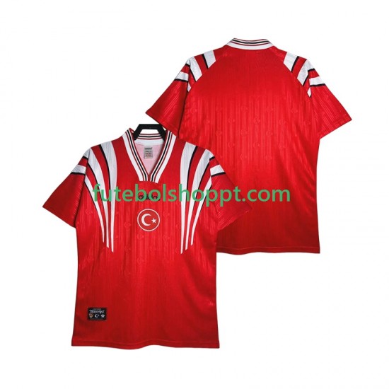 Camisola Homem Turquia 1996 Retro Principais Equipamento Manga Curta