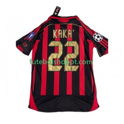 Camisola Homem AC Milan KAKA 8 2007 Retro Principais Equipamento 2006 Manga Curta
