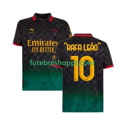 Camisola Homem AC Milan RAFA LEAO 10 Quarto Equipamento 2024-2025 Manga Curta