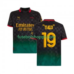 Camisola Homem AC Milan THEO 19 Quarto Equipamento 2024-2025 Manga Curta