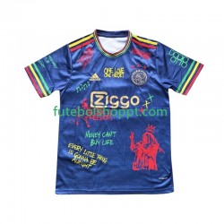 Camisola Homem AFC Ajax Bob Marley Special Blue Principais Equipamento 2025 Manga Curta