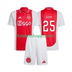 Camisola Júnior AFC Ajax Wout Weghorst 25 Principais Equipamento 2024-2025 Manga Curta