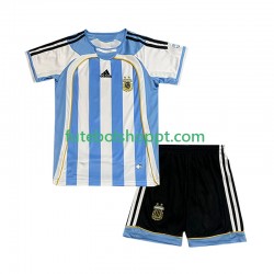 Camisola Júnior Argentina Retro Principais Equipamento 2006 Manga Curta