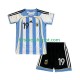 Camisola Júnior Argentina Lionel Messi 19 Retro Principais Equipamento 2006 Manga Curta