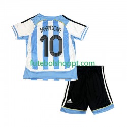 Camisola Júnior Argentina Maradona 10 Retro Principais Equipamento 2006 Manga Curta