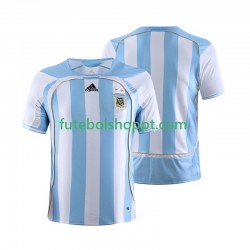 Camisola Homem Argentina Retro Principais Equipamento 2006 Manga Curta