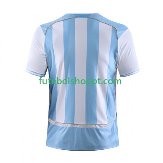 Camisola Homem Argentina Retro Principais Equipamento 2006 Manga Curta