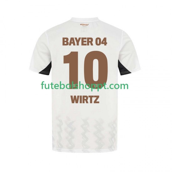 Camisola Homem Bayer 04 Leverkusen Florian Wirtz 10 Alternativa Equipamento 2024-2025 Manga Curta