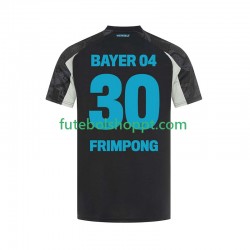 Camisola Homem Bayer 04 Leverkusen Frimpong 30 Terceiro Equipamento 2024-2025 Manga Curta