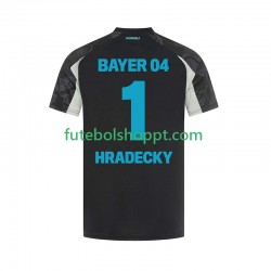 Camisola Homem Bayer 04 Leverkusen HRADECKY 1 Terceiro Equipamento 2024-2025 Manga Curta