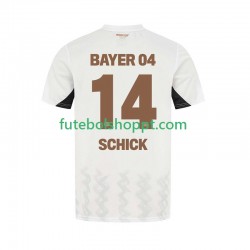 Camisola Homem Bayer 04 Leverkusen Patrik Schick 14 Alternativa Equipamento 2024-2025 Manga Curta