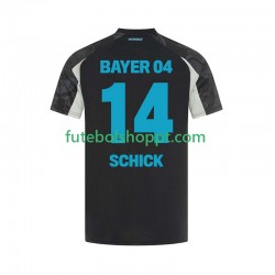 Camisola Homem Bayer 04 Leverkusen Patrik Schick 14 Terceiro Equipamento 2024-2025 Manga Curta
