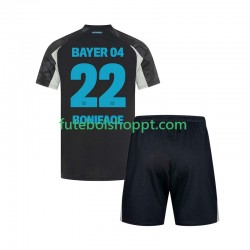 Camisola Júnior Bayer 04 Leverkusen Victor Boniface 22 Terceiro Equipamento 2024-2025 Manga Curta