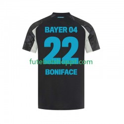 Camisola Homem Bayer 04 Leverkusen Victor Boniface 22 Terceiro Equipamento 2024-2025 Manga Curta