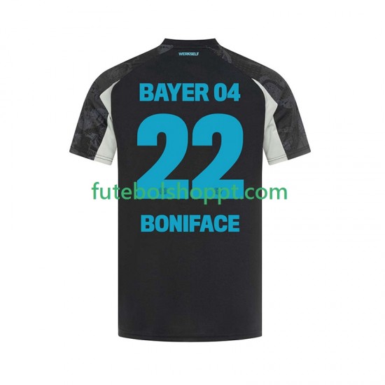 Camisola Homem Bayer 04 Leverkusen Victor Boniface 22 Terceiro Equipamento 2024-2025 Manga Curta