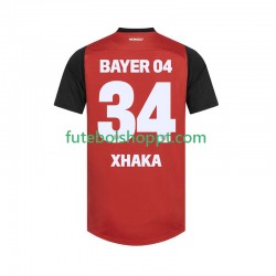 Camisola Homem Bayer 04 Leverkusen XHAKA 34 Principais Equipamento 2024-2025 Manga Curta