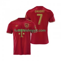 Camisola Homem Bayern de Munique 125th Anniversary Serge Gnabry 7 Red Principais Equipamento 2024-2025 Manga Curta