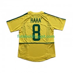 Camisola Homem Brasil KAKA 8 Retro Principais Equipamento 2002 Manga Curta