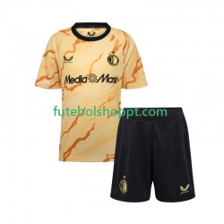 Camisola Júnior Feyenoord Rotterdam Quarto Equipamento 2024-2025 Manga Curta