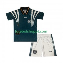 Camisola Júnior Alemanha 1996 Retro Alternativa Equipamento Manga Curta