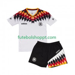 Camisola Júnior Alemanha Retro Principais Equipamento 1994 Manga Curta