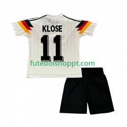 Camisola Júnior Alemanha Klose 11 Retro Principais Equipamento 1990 Manga Curta