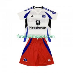 Camisola Júnior Hamburger SV Principais Equipamento 2024-2025 Manga Curta