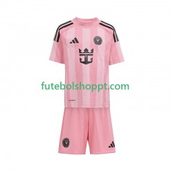 Camisola Júnior Inter Miami Principais Equipamento 2025 Manga Curta
