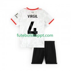Camisola Júnior Liverpool VIRGIL 4 Terceiro Equipamento 2024-2025 Manga Curta