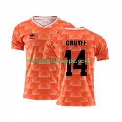 Camisola Homem Países Baixos Cruyff 14 1988 Retro Principais Equipamento Manga Curta