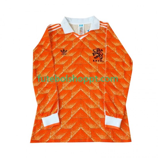 Camisola Homem Países Baixos Retro Principais Equipamento 1998 Manga Comprida